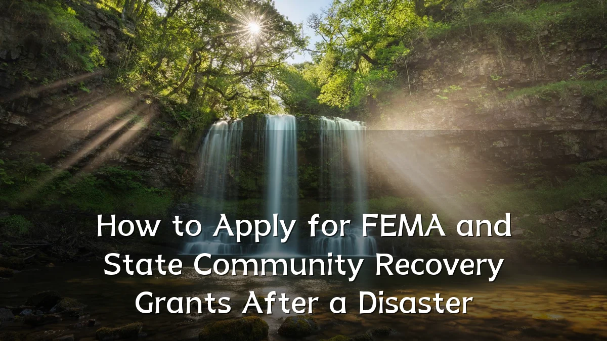 How to Apply for FEMA and State Community Recovery Grants After a Disaster