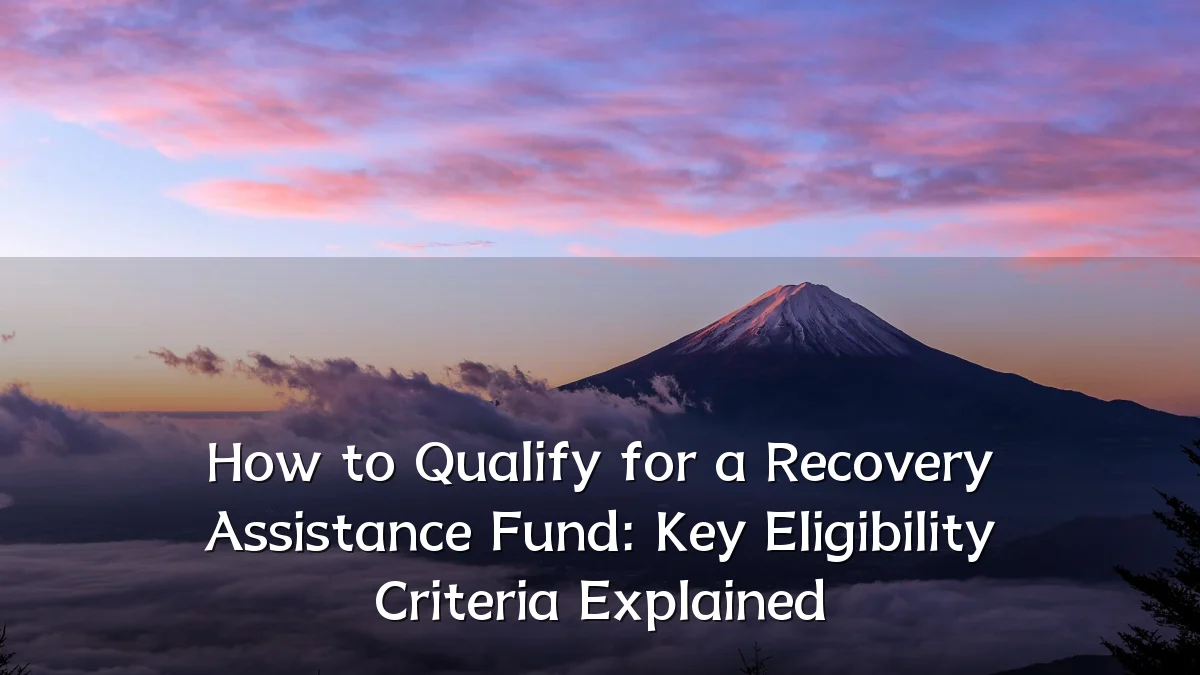 How to Qualify for a Recovery Assistance Fund: Key Eligibility Criteria Explained