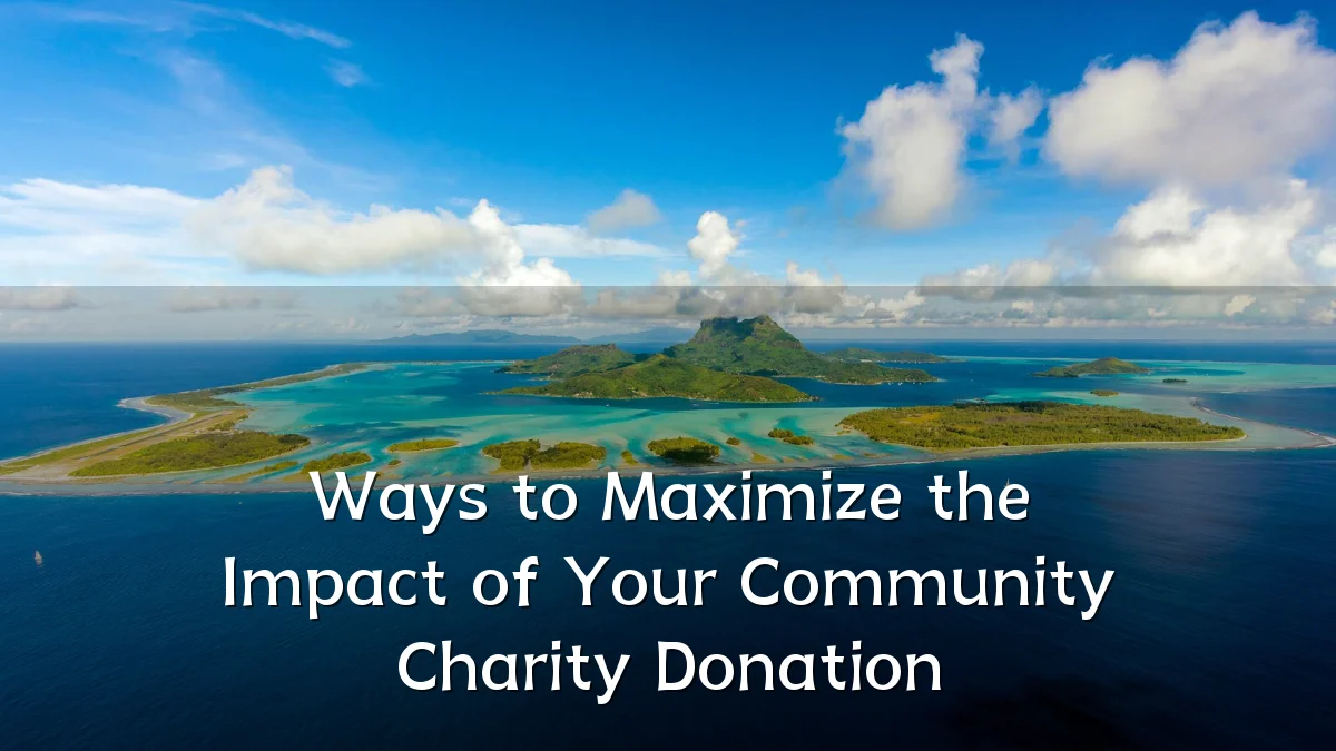 Ways to Maximize the Impact of Your Community Charity Donation